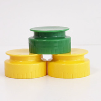 28-400 38-400 Capuchon à rabat de couleur vert/jaune avec valve en silicone 28mm 38mm Couvercle à vis à rabat pour sauce au miel Sport Boire