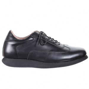 Chaussures décontractées en cuir à lacets pour hommes (noir) - Product Image 6