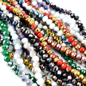 Rondelle Beads para joyas, cuentas de cristal joyas de cristal