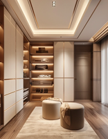Armoire sur mesure en bois massif de qualité supérieure, moderne, pour dressing, chambre d'appartement, mobilier de maison, design gratuit, haut de gamme