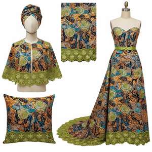 अफ्रीकी पेने मोम प्रिंट कपड़े 6 यार्ड अफ्रीकी कपड़े बेटिक कपड़े शुद्ध कपास के कपड़े कपड़े कपड़े - Product Image 2