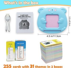 Tarjetas de Memoria Interactivas Bilingües en Portugués e Inglés con Forma de Oso, 224 Palabras, Juguete Educativo para Niños de 2 a 6 Años, Certificado CE - Product Image 6