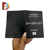 Livre souvenir en cuir PU imprimé avec logo, aspect passeport, estampage à chaud or et argent, personnalisé pour la promotion des universités et des collèges