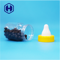 Vente en gros de pots en plastique PET transparent de qualité alimentaire, sans BPA, étanches, avec couvercle en aluminium, pour collations, aliments pour bébés, chocolat, chewing-gum
