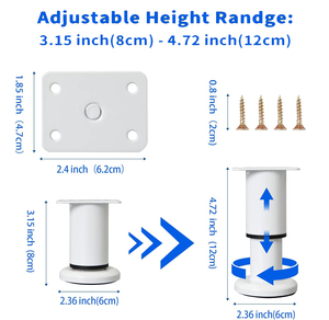 Free samples Adjustable Telescopic Leg Metal Furniture Legs for Dining Table Kitchen Cabinet <b>Bed</b> Feet Waterproof for <b>Chair</b> <b>Sofa</b> - Product Image 3