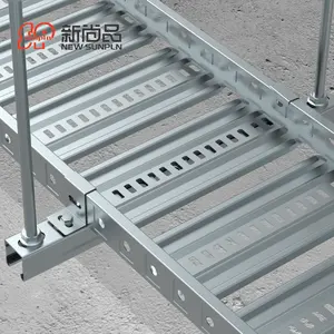 Data center cable ladder pre galvanized steel plate cable management 200mm cable tray power support