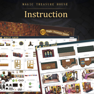 CAYI Hot Diy Maison de poupée Trésor magique Maison de poupée en bois Assemblé à la main DIY Hut DIY Book Nook Maison de poupée pour filles - Product Image 6