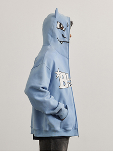 Sudadera con Capucha Completa para Hombre, Personalizada al por Mayor, Bordada Digitalmente, Impermeable, Ecológica, de Gran Tamaño, con Cierre Frontal - Product Image 3