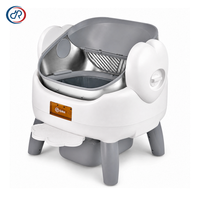 DRH OEM Bac à litière automatique pour chat en acier inoxydable, conception à ouverture supérieure, grande capacité, contrôle par application, bacs à litière autonettoyants personnalisés