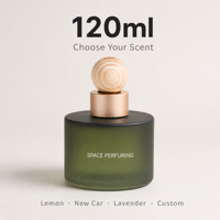 Diffuseur d'arômes pour voiture OEM ODM personnalisé, verre givré, bouchon en bois, collier or rose, parfum frais, vente en gros