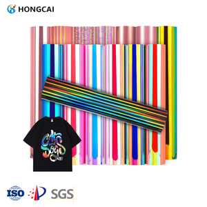 Hongcai Easy Weed Holographic Laser Film HTV <strong>Heat</strong> <strong>Transfer</strong> Vinyl Roll Custom PET <strong>Printing</strong> Materials for Clothing Textiles - Product Image 1