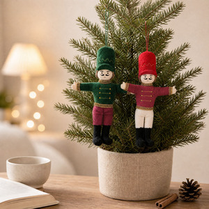 Decorazione Natalizia All'ingrosso: <span class=keywords><strong>Soldatino</strong></span> <span class=keywords><strong>Schiaccianoci</strong></span> in Tessuto, Bambola di Peluche, Ciondolo da Appendere per Albero di Natale, Decorazione per Feste Natalizie - Product Image 2