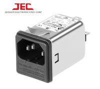 Haute qualité JEC Taiwan passe-bas électronique AC Power C14 entrée Emi filtre avec interrupteur fabriqué à Taiwan