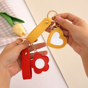 Practical Keychain with <b>Mirror</b> Portable Pocket Cosmetic <b>Mirror</b> Keyrings Party Wedding Favors - Product Image 2