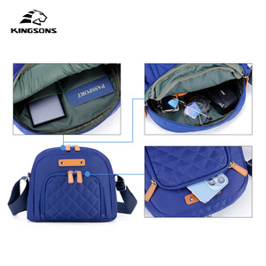 Kingsons Women's Toiletry Bag Blue Large Capacity Zipper Cosmetic Bag Portable Travel Storage Bag - Product Image 2