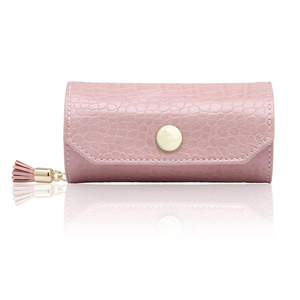 Custom Jewellery Box Pu Leather <b>Ring</b> Earring Necklace Organizer Jewelry Roll Bag with Soft Velvet Pouch - Product Image 2