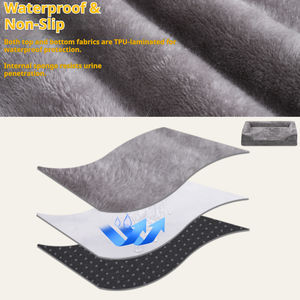 Cama Ortopédica Jumbo para Perros, para Razas Grandes y Extra Grandes, Funda Extraíble y Lavable, Rectangular Sólida, <span class=keywords><strong>de</strong></span> Polialgodón Cálido para Invierno - Product Image 3