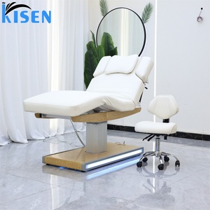 Kisen Customized Beauty <b>Bed</b> New Design Modern Massage Table Electric Motors Control with <b>Led</b> Light Remote on Sale - Product Image 2