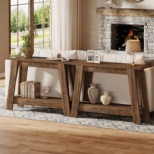 41.3-Inch Farmhouse Entryway <strong>Table</strong>, 2-Tier <strong>Narrow</strong> <strong>Console</strong> <strong>Table</strong> Behind the Couch, Entryway Furniture <strong>with</strong> <strong>Storage</strong> - Product Image 5