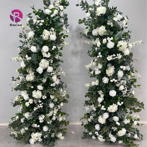 Flores Artificiales, Plantas Decorativas, Hierba Verde, Hoja de Rosa, Hoja de <span class=keywords><strong>Salix</strong></span>, Hoja de Eucalipto, Gardenia, Hortensia, Rosa Blanca para Decoración de Bodas - Product Image 1