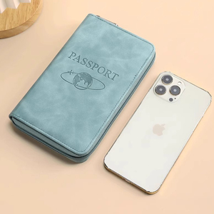 Xinrunjin Coffret cadeau d'affaires personnalisé Couverture en PU Passeport Portefeuille Carte Poche Protection RFID pour les festivals d'entreprise Logo - Product Image 6