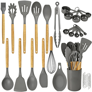 33 Piece Silicone <b>Cooking</b> Utensil Set Heat Resistant Kitchen Tool <b>Kit</b> Spatula Turner Scoop Whisk Scissors - Product Image 6