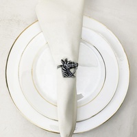 Anneaux de serviette en métal doré, design moderne et écologique, pour la décoration de camping, de mariage et de fête, couleur personnalisée de luxe