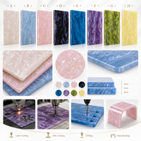 Plaque acrylique moulée nacrée effet ciel étoilé 3 mm, effet pailleté, découpe personnalisée, pour bijoux, étiquettes pour animaux, artisanat, décoration