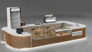 Artworld hiển thị tinh tế bánh kiosk thiết kế tùy chỉnh bánh mì hiển thị truy cập bằng gỗ Cookie Bar - Product Image 3