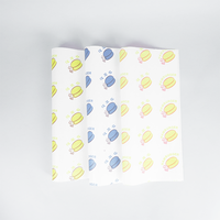 Papier sulfurisé blanc imprimé personnalisé avec motif de burger coloré pour hamburgers, sandwichs, hot-dogs, food trucks et plats à emporter