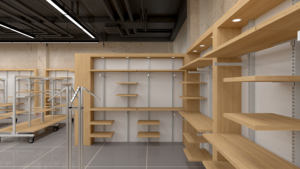 3D מעוצב תאורה חד-צדדית לעמוד תצוגה עבור מאפייה חנות מאפייה 3D מדפים עץ מזון חנות מתכת דו-צדדית תכונה דו-צדדית - Product Image 5