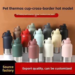 32Oz Công Suất Lớn 3 Trong 1 Nước Bằng Thép Không Gỉ Chai Với Lưu Trữ Ngăn Cho Chó Mèo Ngoài Trời <span class=keywords><strong>Pet</strong></span> Trung Chuyển - Product Image 3