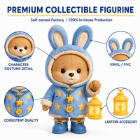 Figurine d'art en vinyle personnalisée en forme d'ours, jouet de collection OEM ODM, produit direct usine