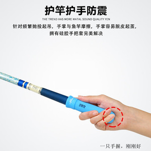 Fishing Rod Silicone Handle Cover Grip <b>Protector</b> Waterproof Non Slip Comfortable One Piece With Opening And <b>Back</b> Stopper - Product Image 5