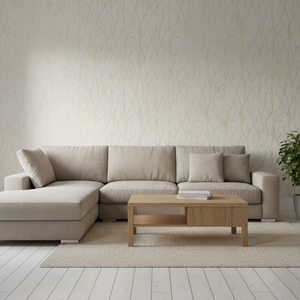 <span class=keywords><strong>Película</strong></span> Decorativa Autoadhesiva de PVC con Patrón de Ramas sobre Fondo Blanco Minimalista, Moderna, Ecológica, Impermeable y Resistente a las Manchas - Product Image 4