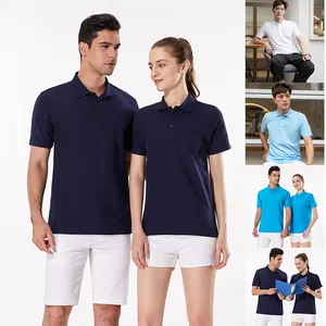 T Shirts With Logo Custom Premium Soft Touch Men's Polo T-Shirt Unisex Adult Plain Cotton Polyester Polo 102TBD