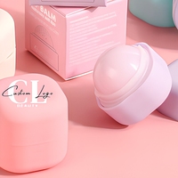 Baume à lèvres rond (crème) en gros, 4 couleurs, saveur fruitée, minéral, naturel, écran solaire, hydratant, maquillage beauté, réparation des lèvres