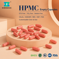 Capsules végétales HPMC vides colorées, coques dures, tailles 0, 00, 1, 2, 3, 4, Halal, Casher, impression personnalisée, fabricant