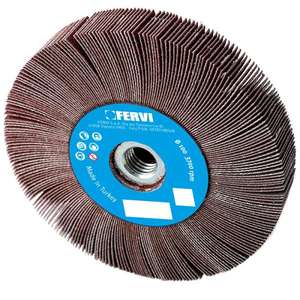Abrasifs, meules abrasives, meules à lamelles FERVI avec trou fileté - Product Image 1
