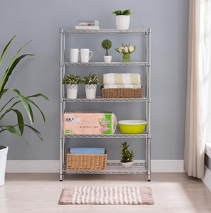 14 "x 30" x 72 "מסחרי מתלה חוט נירוסטה 5 מדף מתכת מתכווננת עבור אחסון בגדים - Product Image 2