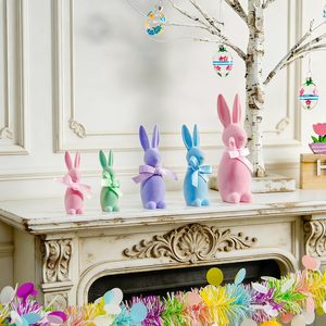 Décoration de fête en gros directement de l'usine, jouet animal classique en mousse floquée, échantillon gratuit, ornement lapin de Pâques, décoration de lapin pour la maison - Product Image 5