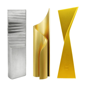 Trofeo de Metal Personalizado Hua Rui, Diseño Geométrico, Regalos Empresariales, Premios para Conferencias, Fabricación Profesional - Product Image 1
