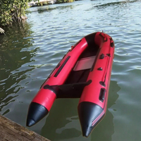 Bateau gonflable 3-4 personnes 275 cm en PVC, kayak de pêche à rames, plancher gonflable premium, sports nautiques d'extérieur