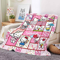 <strong>Best</strong> <strong>Selling</strong> Kawaii Anime Cartoon Fleece Flannel Blanket for Children and Students Home Throw Wearable Travel Plush Blanket