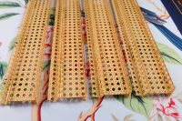 Support de Mahjong en Acrylique à Motif Tressé Rotin avec Poussoirs, Ensemble de 4 Pièces, Support de Tuiles Effet Canne Vintage, Supports de Mahjong Américains en Gros