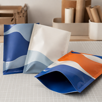 Sacs opaques imprimés sur mesure, pochettes à trois soudures latérales pour inserts de commandes e-commerce, impression de logo abstrait moderne