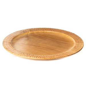 <span class=keywords><strong>Assiette</strong></span> de service en bois sculpté à rebord <span class=keywords><strong>Assiette</strong></span> de service en bois de <span class=keywords><strong>teck</strong></span> Plateaux de service ronds en bois - Product Image 2