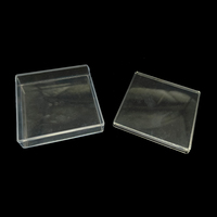 Boîte de présentation de bijoux en plastique transparent carré avec couvercle séparé Boîte de rangement domestique durable pour petite pièce