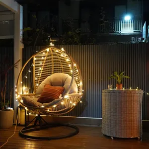 Hiện Đại Võng Trứng Treo Patio Đu Ghế Wicker Mây Vòng Vườn Treo Trứng Đu Ghế