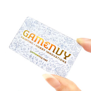 Tarjetas de Visita de Plástico Transparente Personalizadas al por Mayor, Mini Tarjetas de PVC Impermeables con Logotipo Láser - Product Image 3